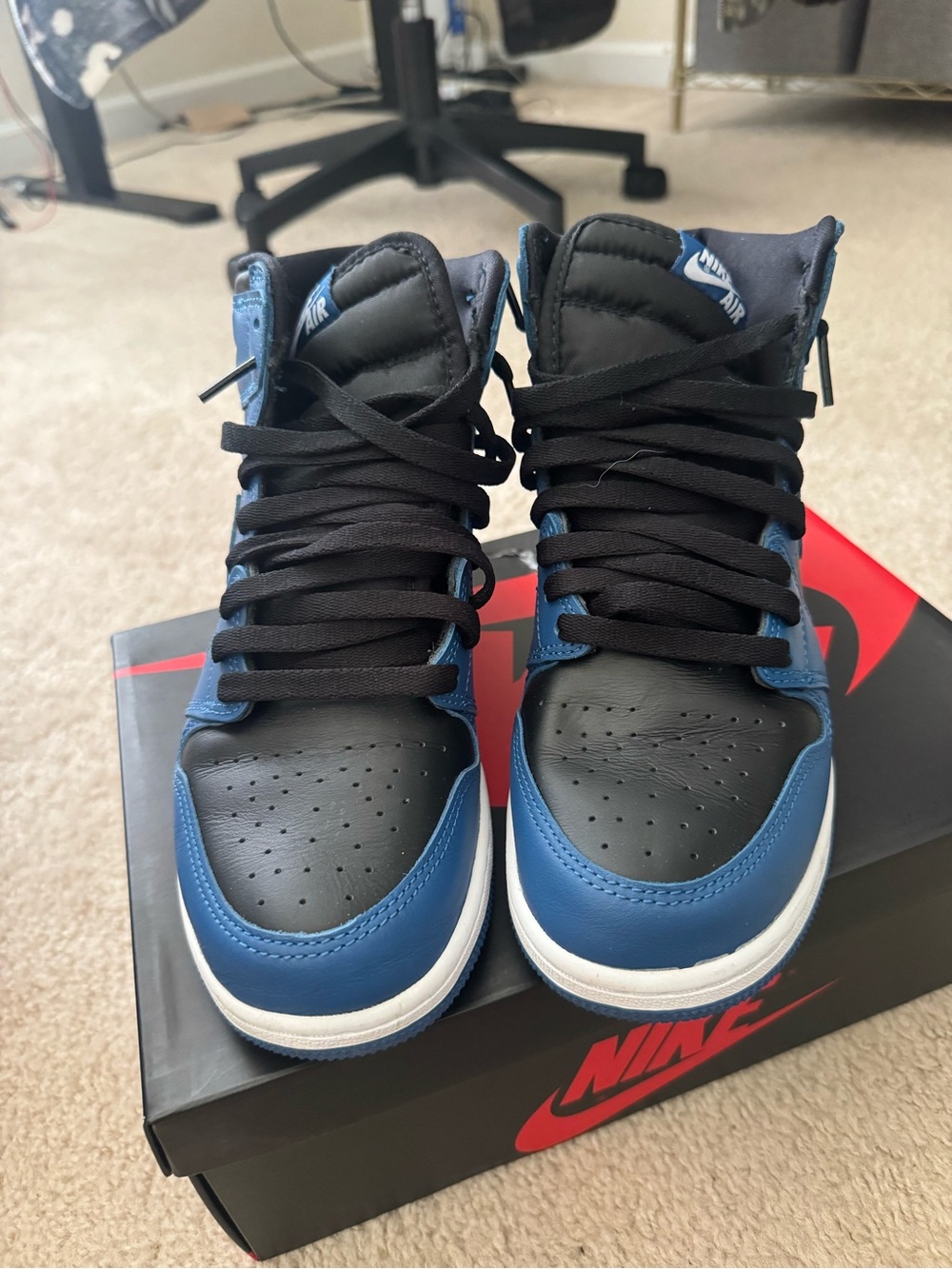 Nike Kids Blue & Black High-Top Sneakers